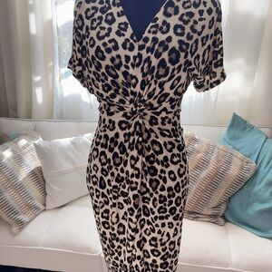 Leopard Print Wrap Dress